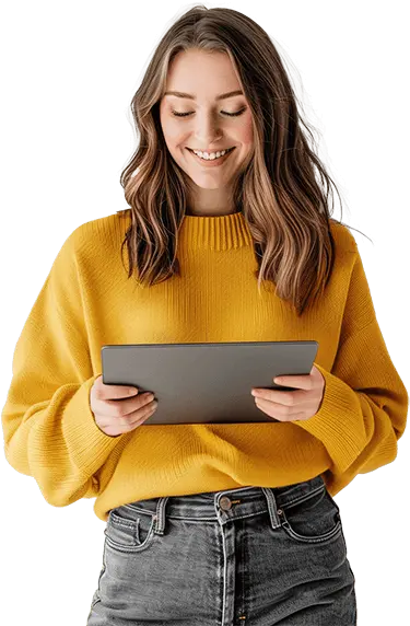 Person using TestLodge on iPad