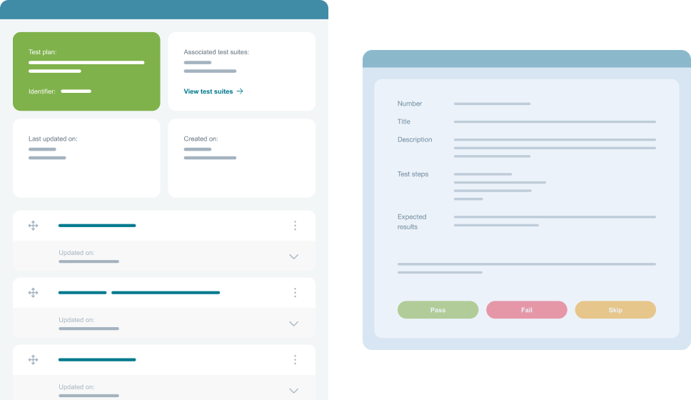 Test plan and execute associated cases