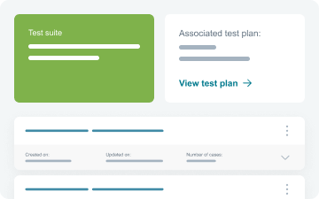 Test suite with associated plan