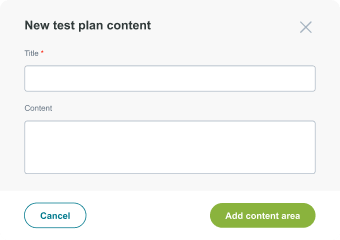 Create test plan content