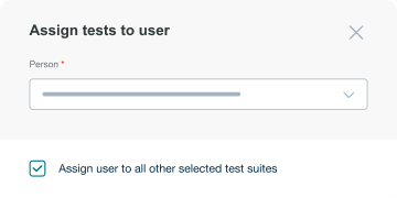 Assign users to tests