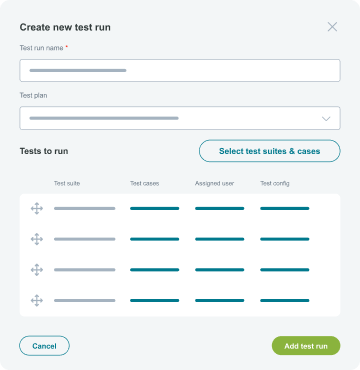 New test run form