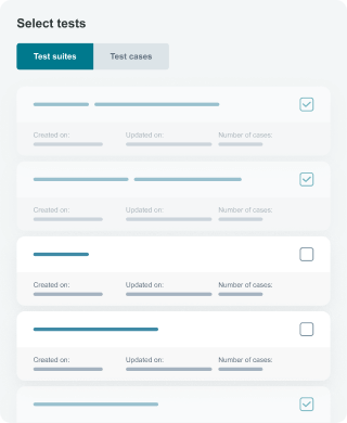 Select tests to run