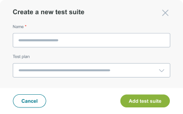 Create test suite and associated test plan