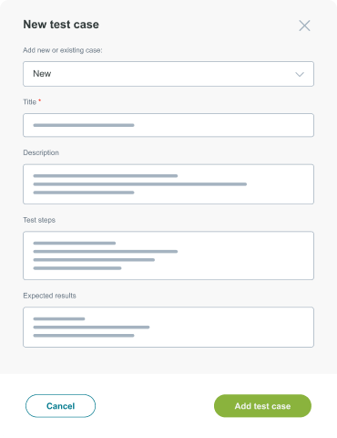 Create new test case