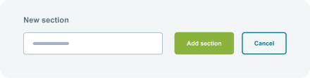 Create new section