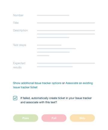 Create ticket when test fails